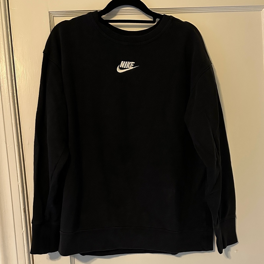 Nike Men's Classic Black Crewneck Sweater